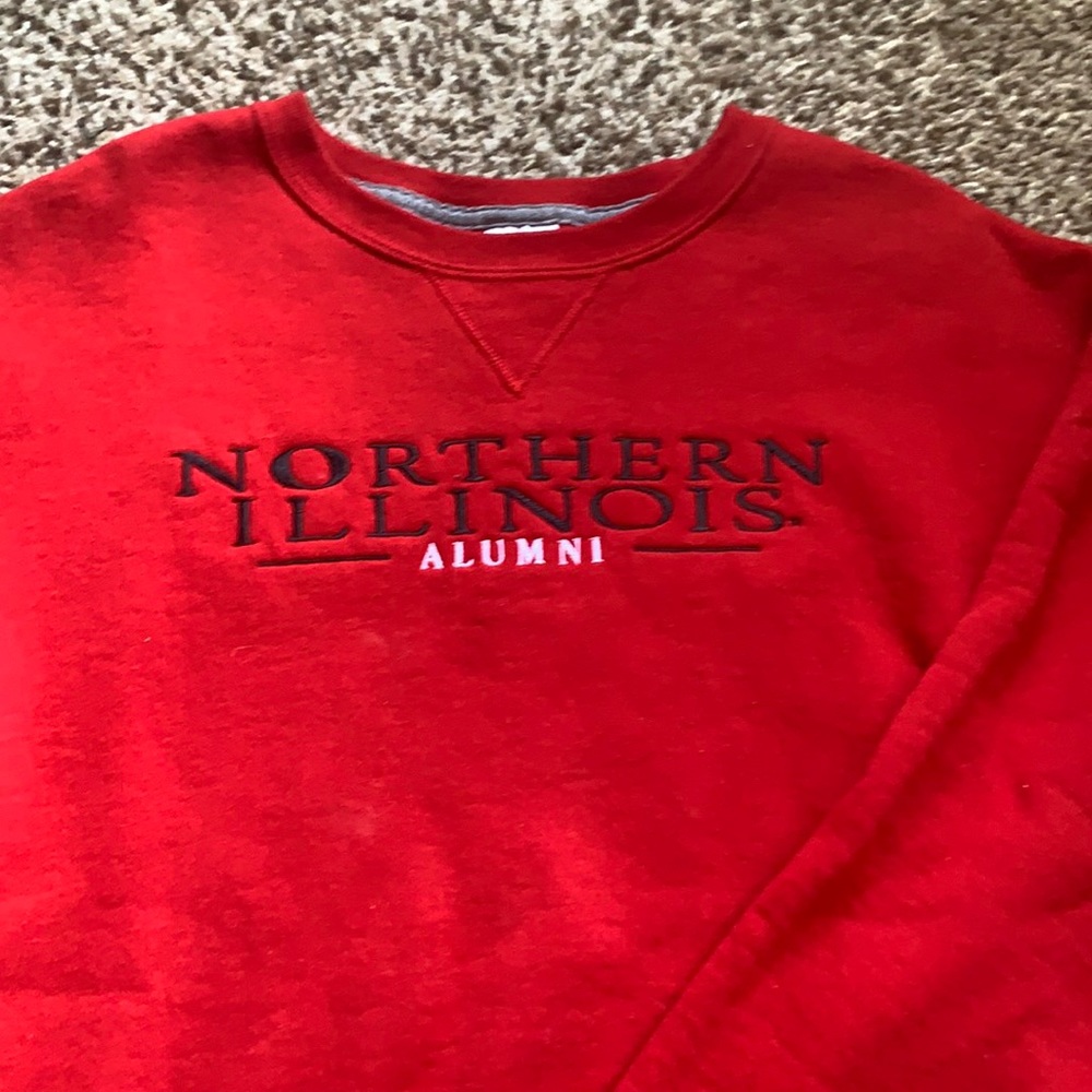embroidered northern IL alumni sweatshirt
